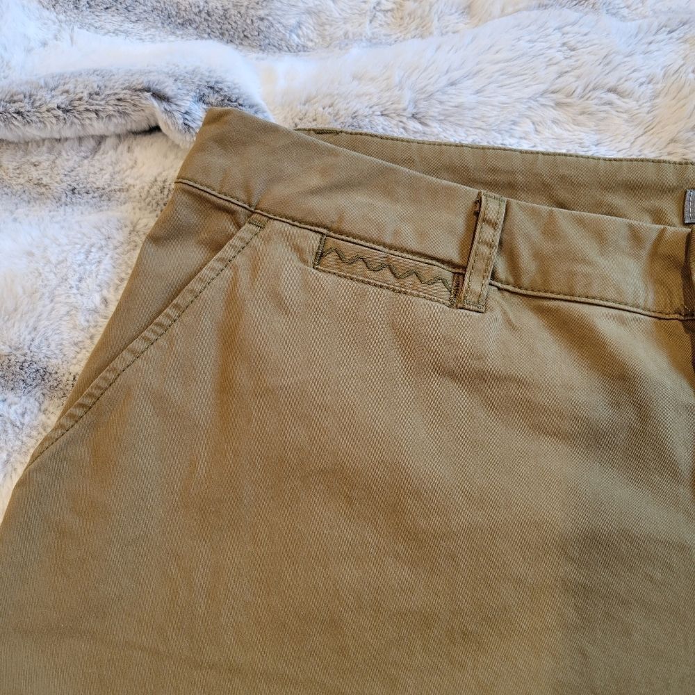 Garnet Hill organic cotton chino wide leg, brown/camel size 14 - Picture 4 of 12